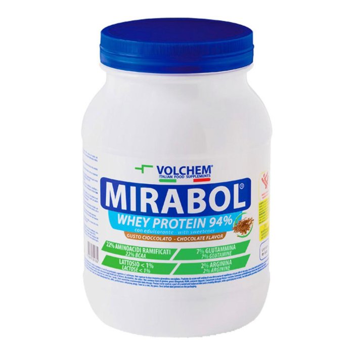 Volchem Mirabol Whey Protein 94 Siero proteine Cioccolato 750g
