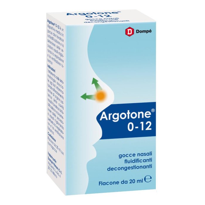 Bracco Argotone 0-12 Gocce Nasali Fluidificanti Decongestionanti Flacone 20 ml