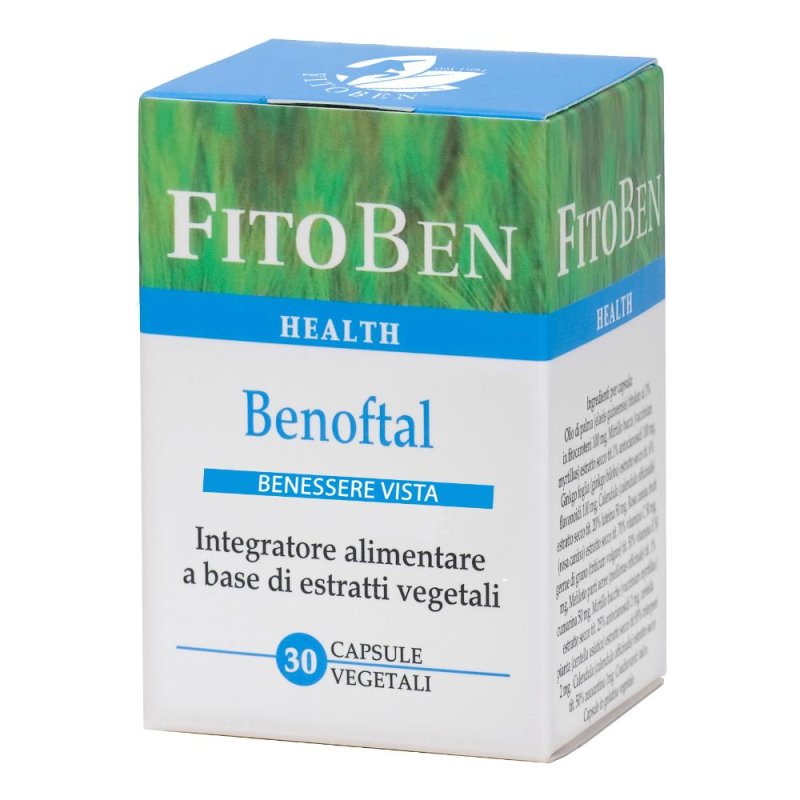 Fitoben Benoftal Integratore Alimentare per Benessere di Occhi e Vista 30 Capsule 25,8 g