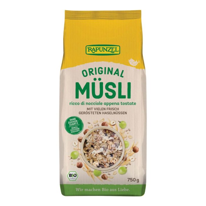 Rapunzel Naturkost Gmbh Rapunzel Original Muesli Senza Zuccheri Aggiunti 750 G