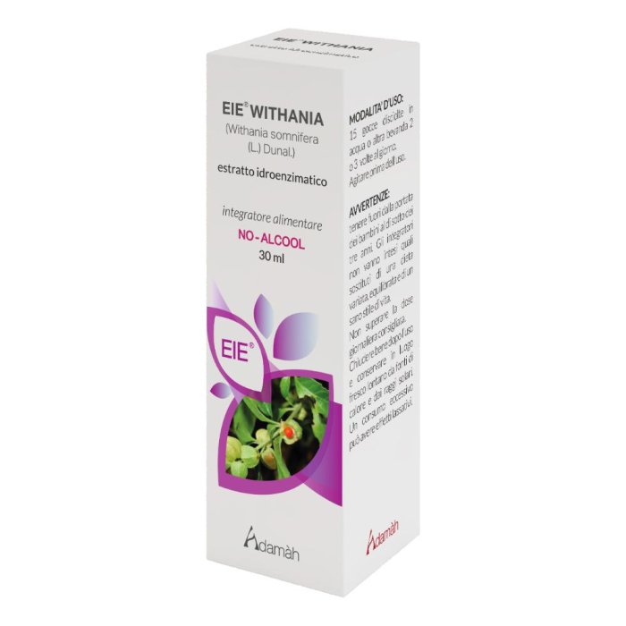 EIE Withania Integratore in Gocce 30 ml con Withania Somnifera Adattogena per Benessere e Rilassamento