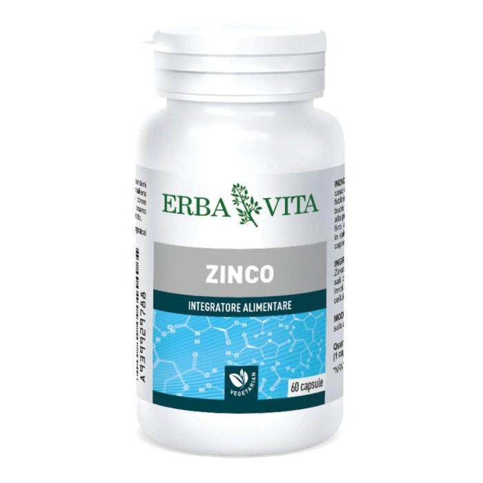 Erba Vita Minerali - Zinco Integratore Naturali Difese 60 Capsule Vegetali