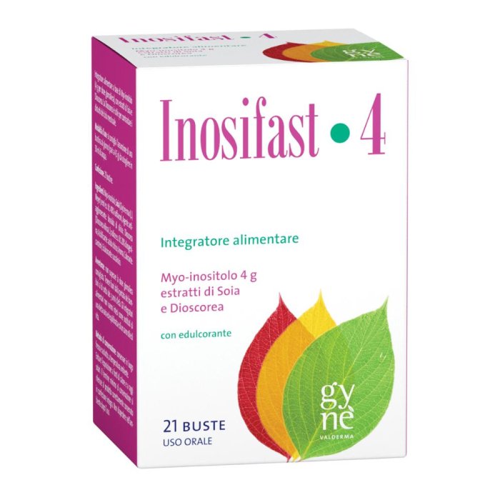 Inosifast 4 - Integratore Alimentare con Myo-Inositolo, Soia e Dioscorea - 21 Buste da 4,5 g