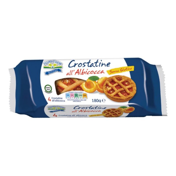 Happy Farm crostatine all’albicocca 180 g merendine con ripieno di albicocca