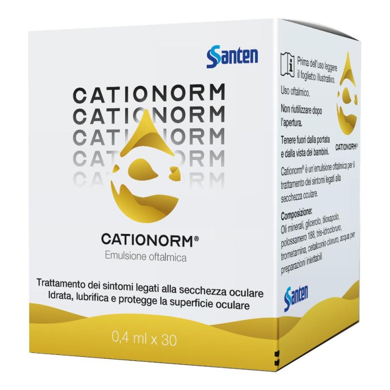 Cationorm Gocce 0,4 ml 30 Fiale Monodose per Secchezza Oculare