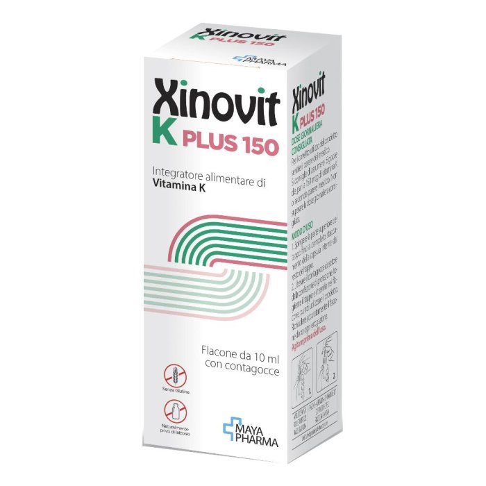 Xinovit K Plus 150 gocce 10 ml - integratore con vitamina K per ossa e coagulazione
