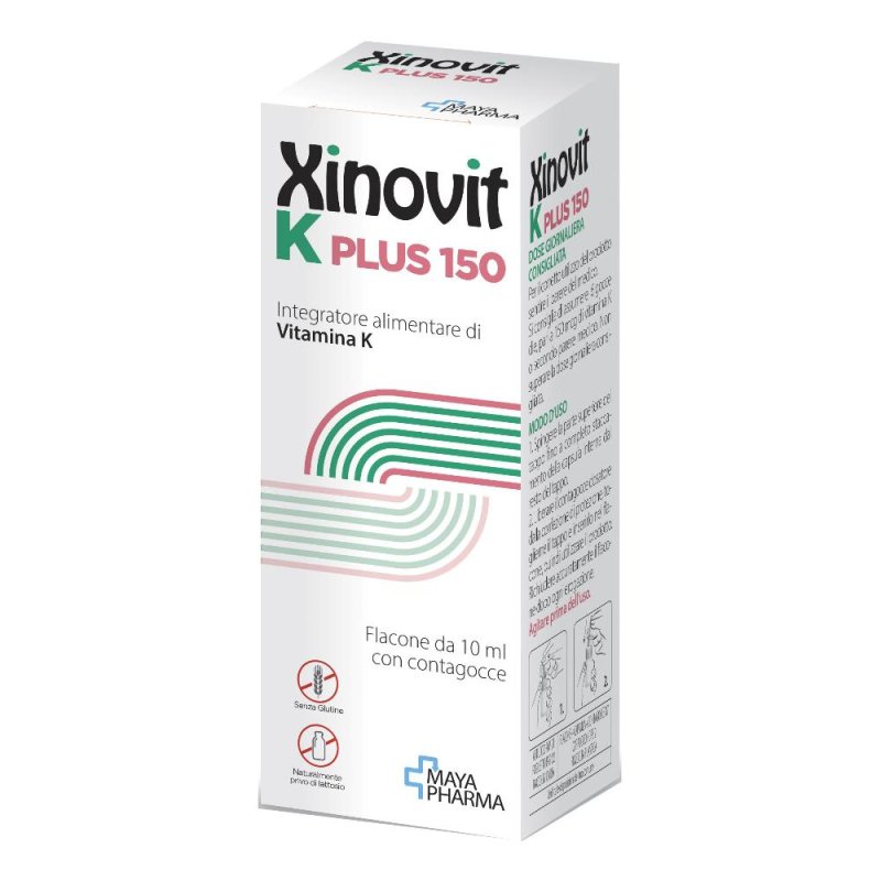 Xinovit K Plus 150 gocce 10 ml - integratore con vitamina K per ossa e coagulazione
