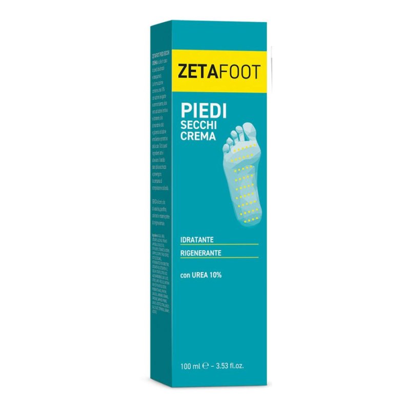 Zetaf Crema Piedi Secchi 100 ml Trattamento Idratante e Nutriente per Talloni Screpolati