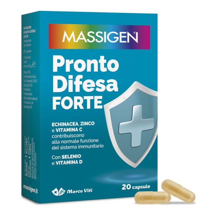 Massigen Pronto Difesa Forte Integratore per le Difese Immunitarie di Adulti e Bambini
