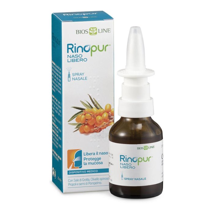 Rinopur Naso Libero Spray 20 ml Decongestionante Nasale Idratante per Naso Chiuso