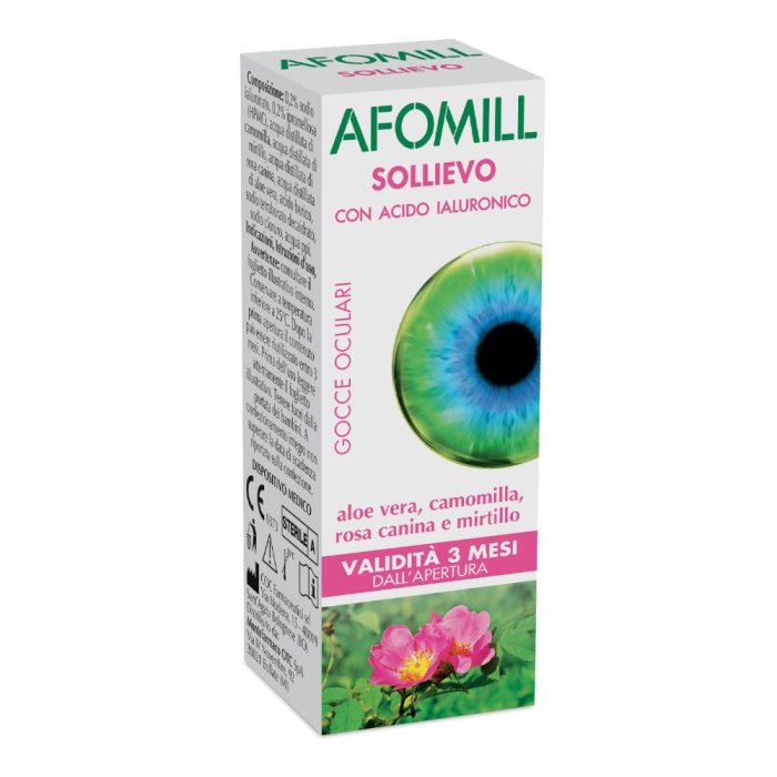 Afomill Sollievo Gocce Oculari Idratanti Con Acido Ialuronico 10 ml