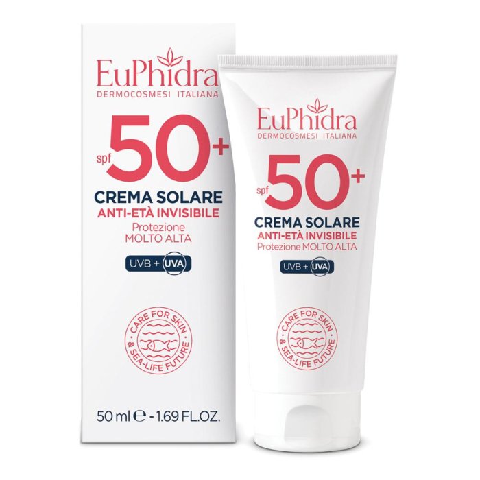 Euphidra Solari - Crema Solare Anti Età Invisibile SPF50+ 50 ml