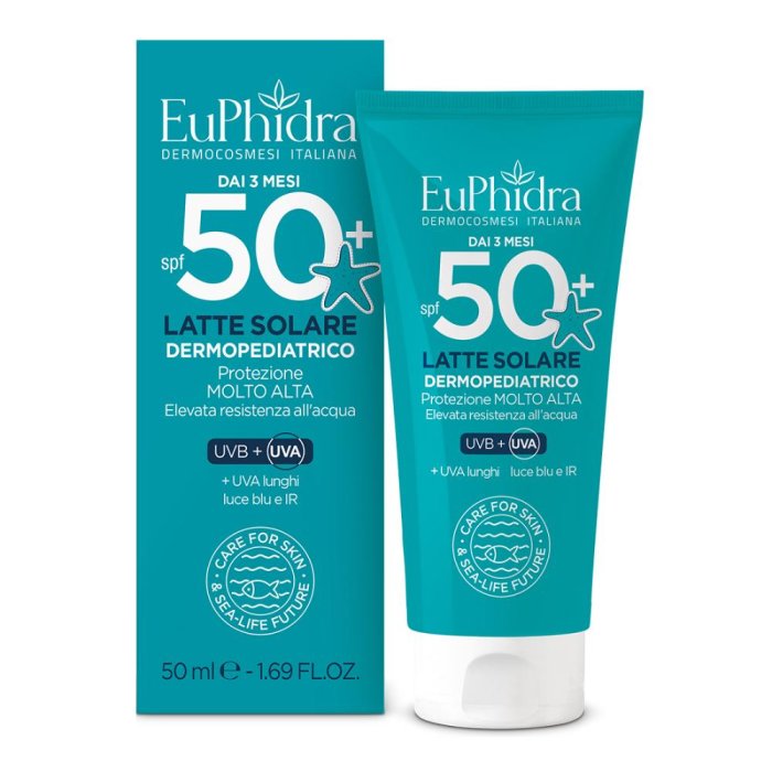 Euphidra Solari - Latte Solare Dermopediatrico SPF50+ dai 3 mesi 50 ml