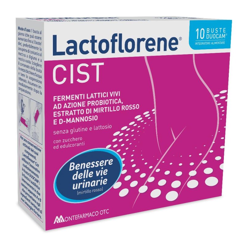 Lactoflorene Cist fermenti lattici per vie urinarie 10 buste - Montefarmaco