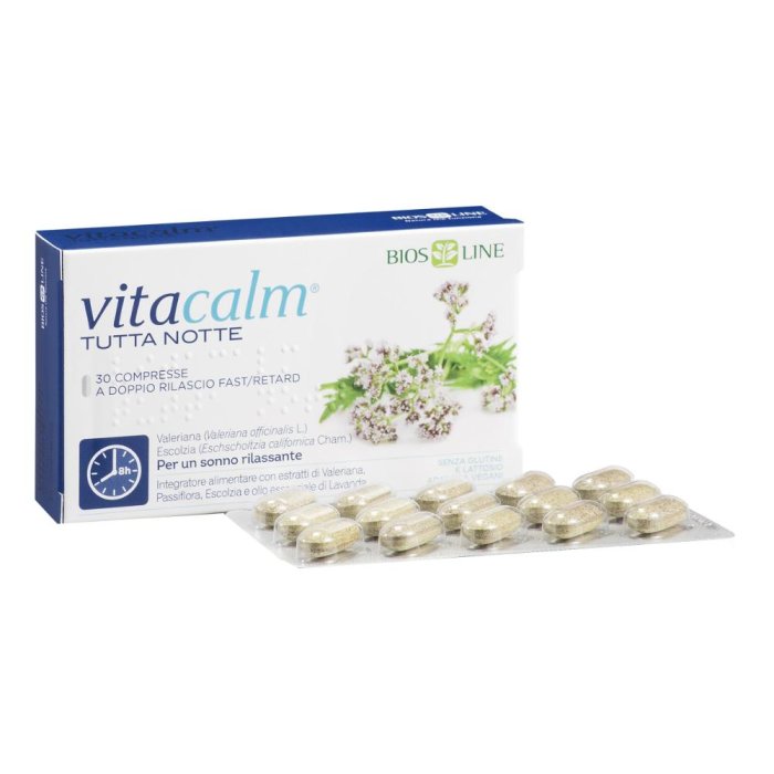 Bios Line Vitacalm Tutta Notte Fast/retard Integratore Alimentare 30 Compresse