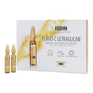 Isdinceutics Flavo Ultraglican Siero Antiossidante Viso in Fiale con Vitamina C e Acido Ialuronico 10 Pezzi