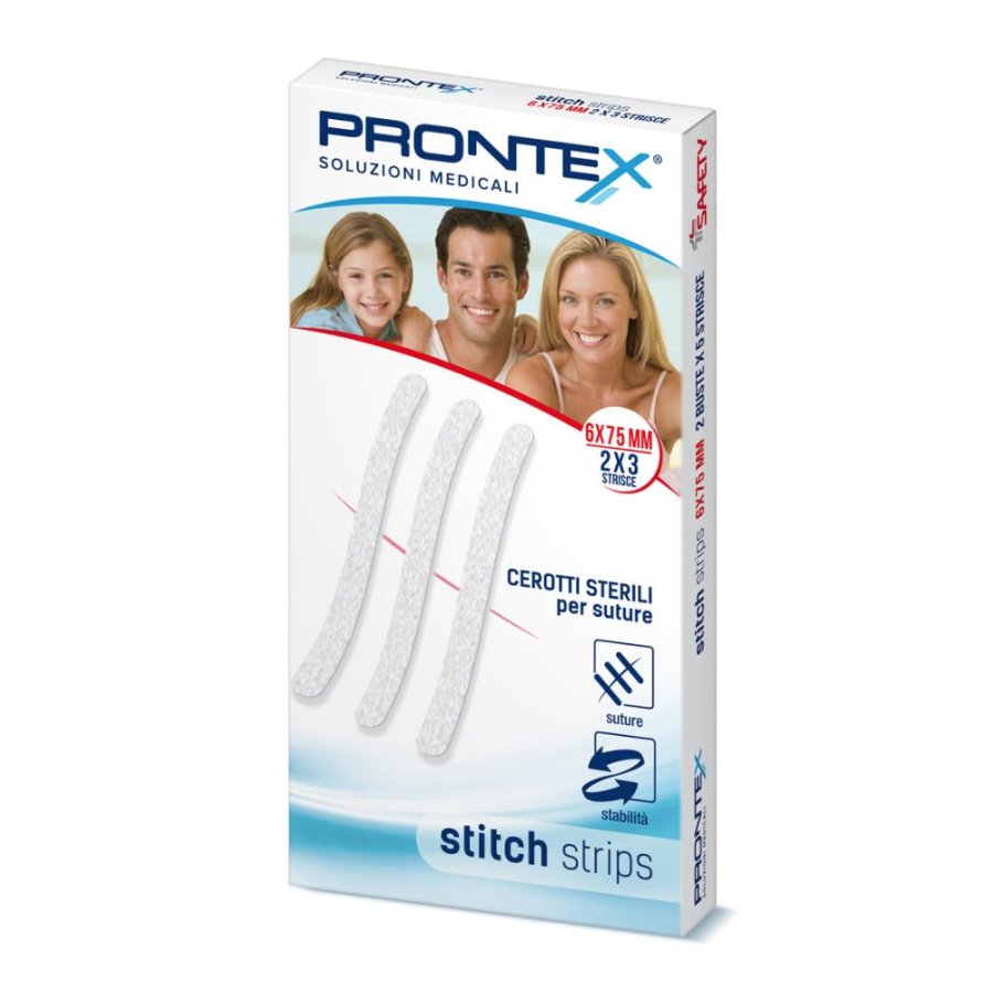 Prontex stitch strips 6x75 10p cerotti Prontex stitch strips 6x75 10p cerotti