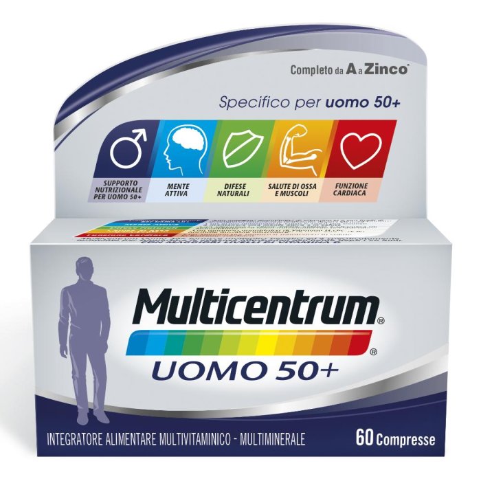Multicentrum Uomo 50+ integratore multivitaminico da 60 compresse - Haleon