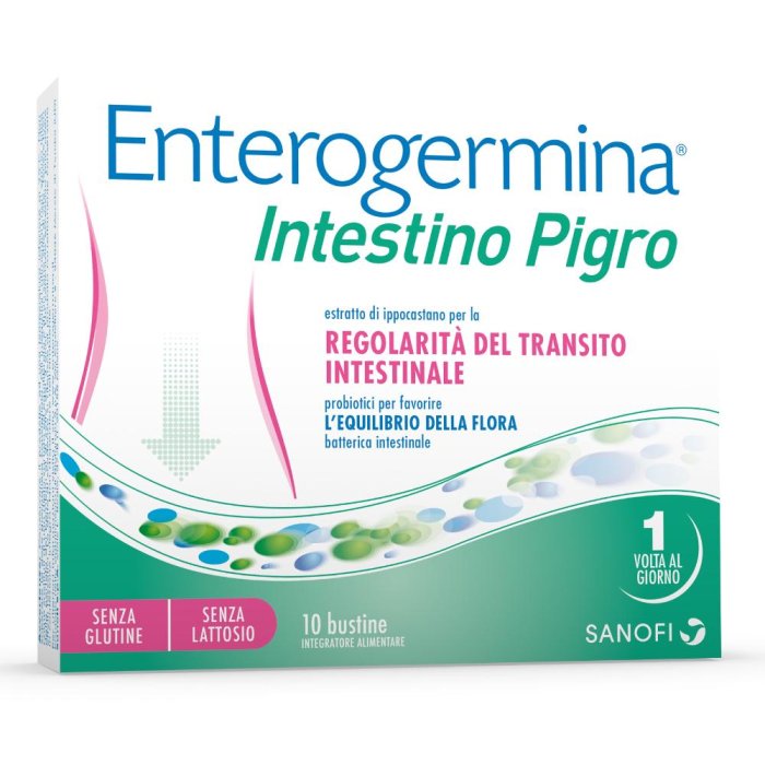 Enterogermina Intestino Pigro Integratore Sanofi Aventis  Intestino  10 Bustine