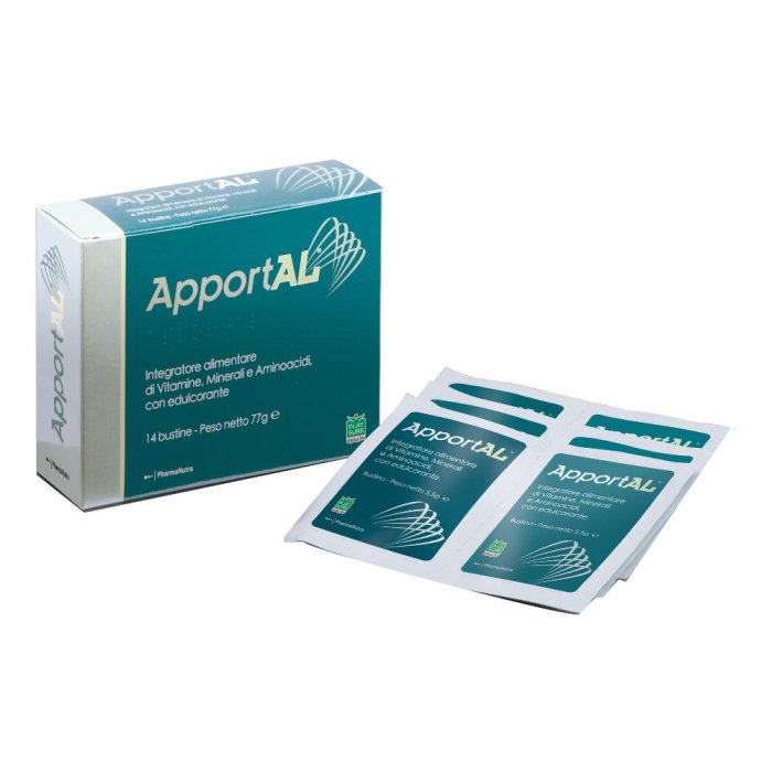 Apportal 14 bustine integratore per stanchezza con vitamine e minerali  