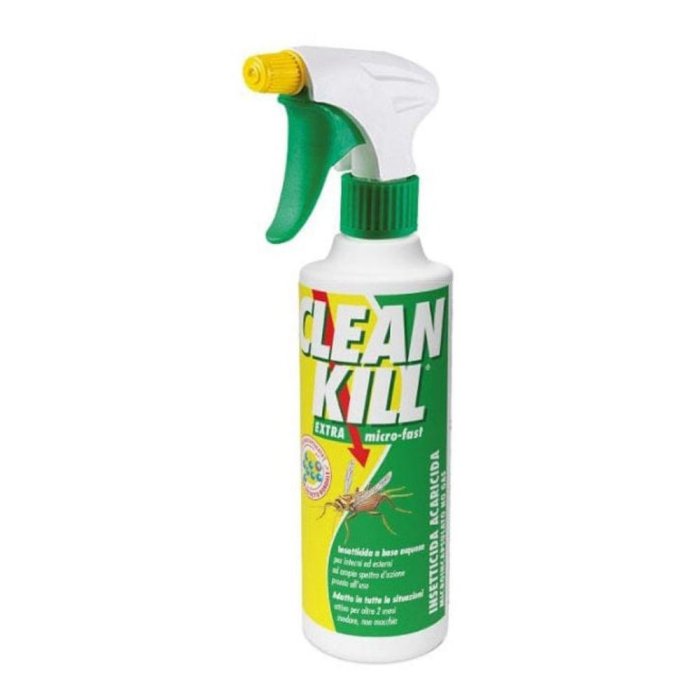 Clean Kill Extra Insetticida Spray Multinsetto 375 ml per Casa Interni ed Esterni contro Scarafaggi Formiche Cimici e Altri Insetti Striscianti e Volanti