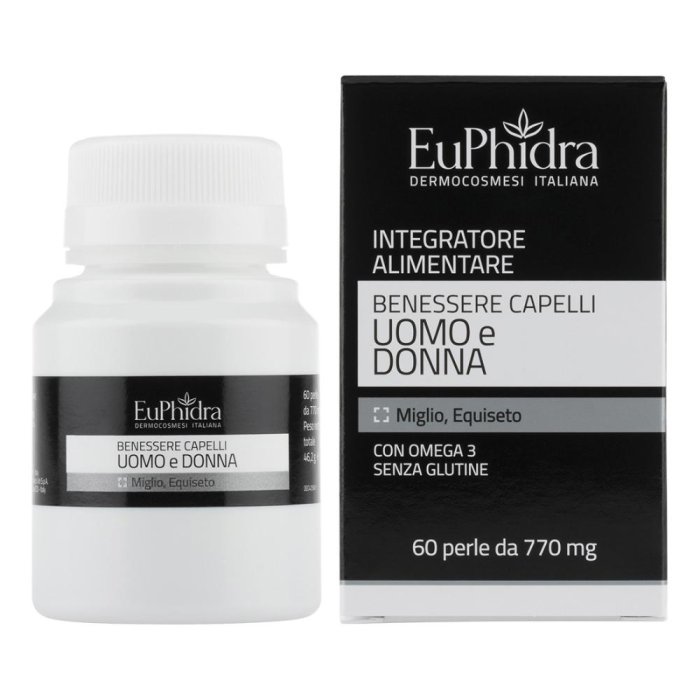 EuPhidra Benessere Capelli Uomo e Donna Integratore 60 Perle Da 770 mg