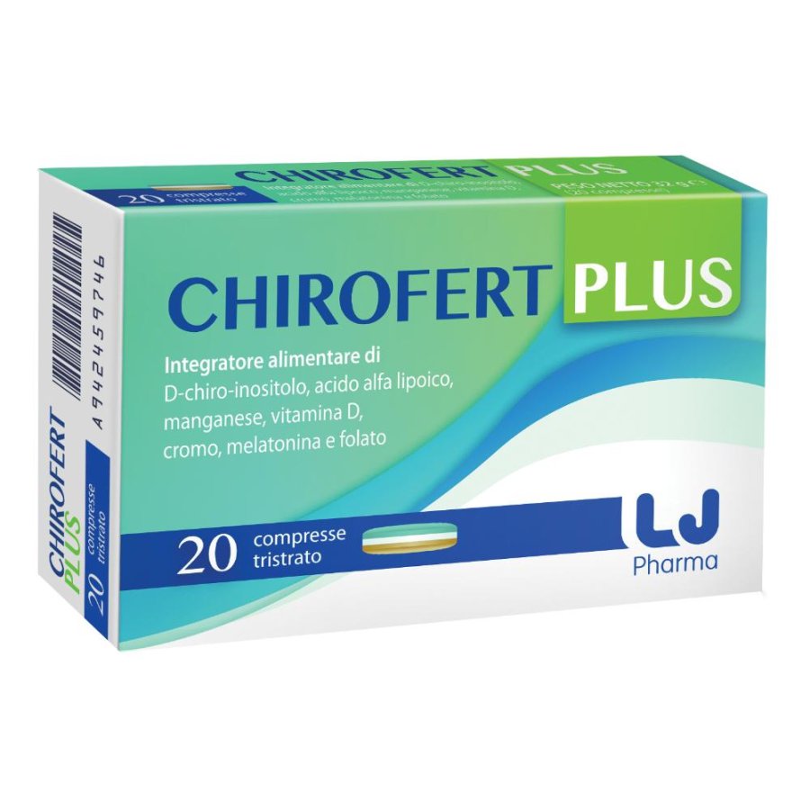 Chirofert Plus 20 compresse integratore con melatonina, vitamina D e acido alfa-lipoico Chirofert Plus 20 compresse integratore con melatonina, vitamina D e acido alfa-lipoico