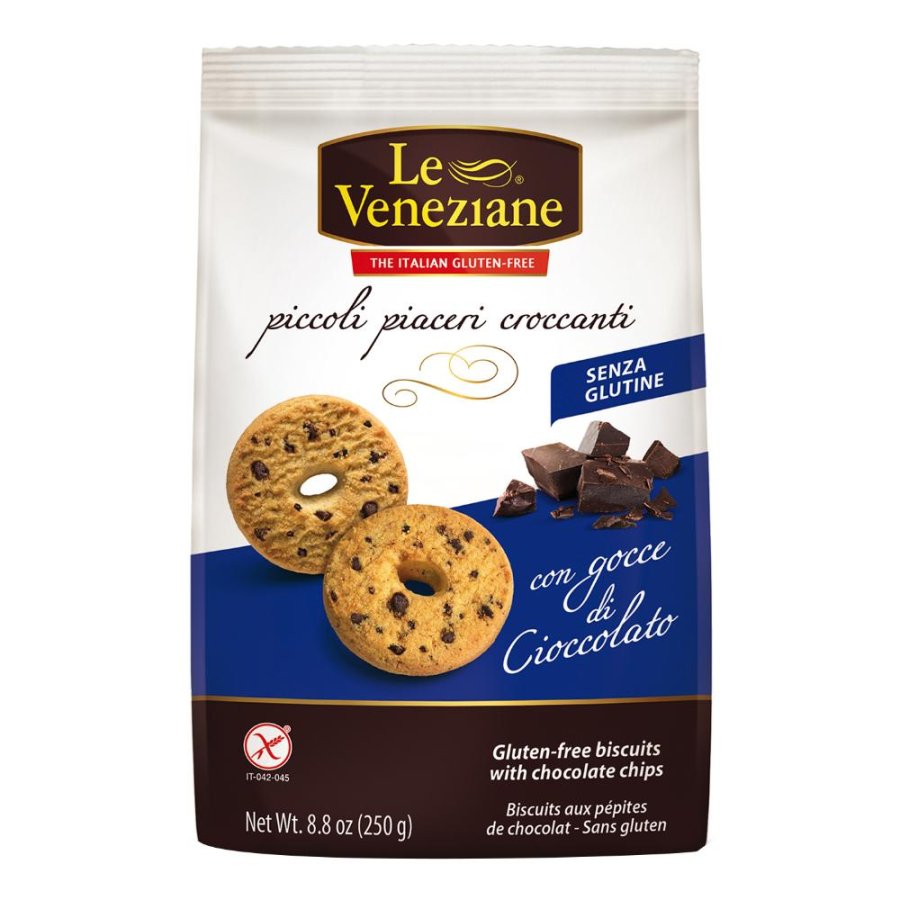 Le Veneziane Biscotti con Gocce di Cioccolato Senza Glutine al Mais 250 g