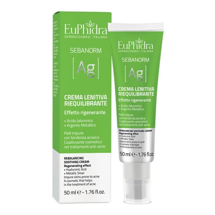 Euphidra Sebanorm Ag - Crema Lenitiva Riequilibrante Effetto Rigenerante 50 ml