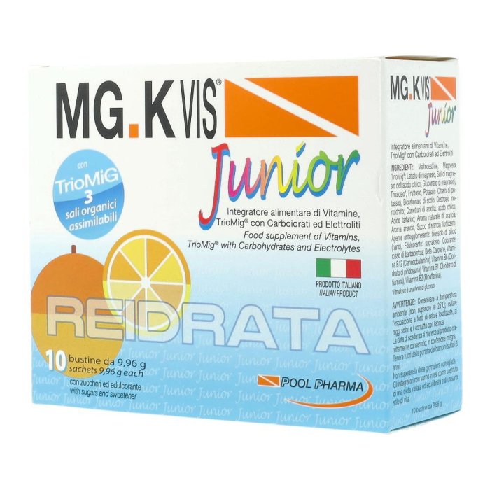 MG.K VIS Reidratante Junior Integratore Alimentare Vitamine 10 bustine