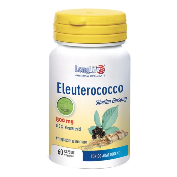 LongLife Eleuterococco Integratore Tonico Adattogeno 60 Capsule da 500 mg