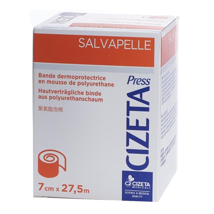 Cizeta Press Salvapelle schiuma poliuretano 27,5 m x 7 cm per medicazioni e bendaggi