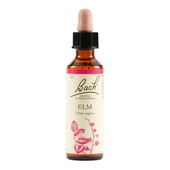 Fiori di Bach Elm Gocce Orali 20 ml – Rimedio Naturale per Senso di Sovraccarico, Stress e Responsabilità