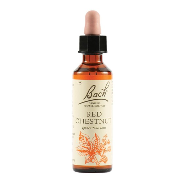 Red Chestnut Bach Fiore di Bach Originale 20 ml Rimedio Naturale per Preoccupazione e Ansia per i Cari