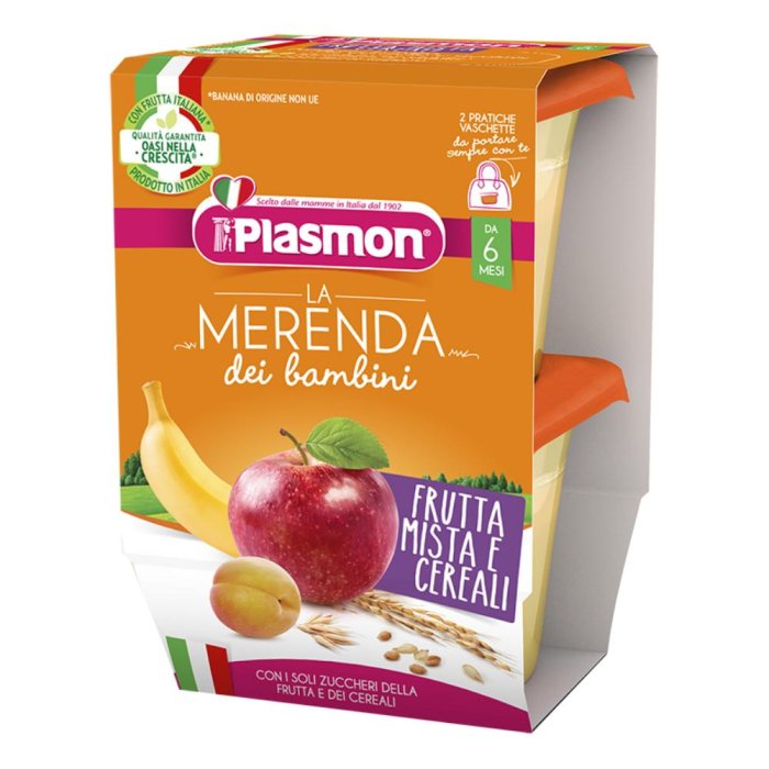 PLASMON Mer.Frutta/Cer.2x120g