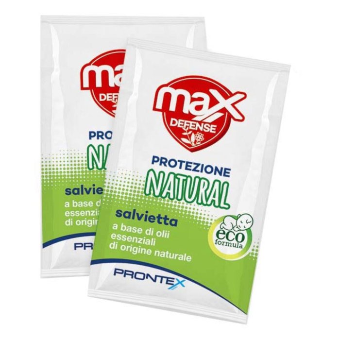 Prontex Max Defense - Protezione Anti Zanzare Natural Salvettine 6 Salviette