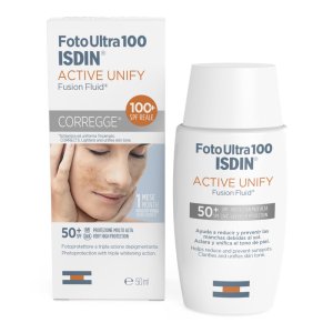 Foto Ultra 100 ISDIN Active Unify 51,5 g – Protezione solare e schiarente per l'incarnato 50 ml