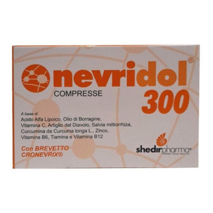 Nevridol 300 Compresse 40 Pezzi Integratore per il Sistema Nervoso Shedir Pharma