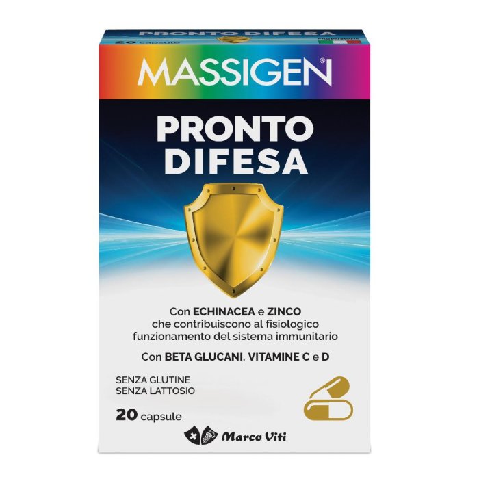 Massigen Pronto Difesa Integratore per il sistema immunitario 20 Capsule