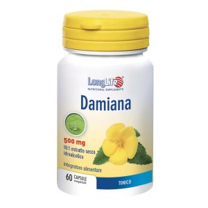 LongLife Damiana 60 Capsule Integratore Naturale Tonico Afrodisiaco per Benessere Sessuale e Umore