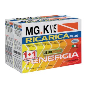 Mg k Vis Ricarica Plus integratore energetico 14 bustine + 14 OMAGGIO