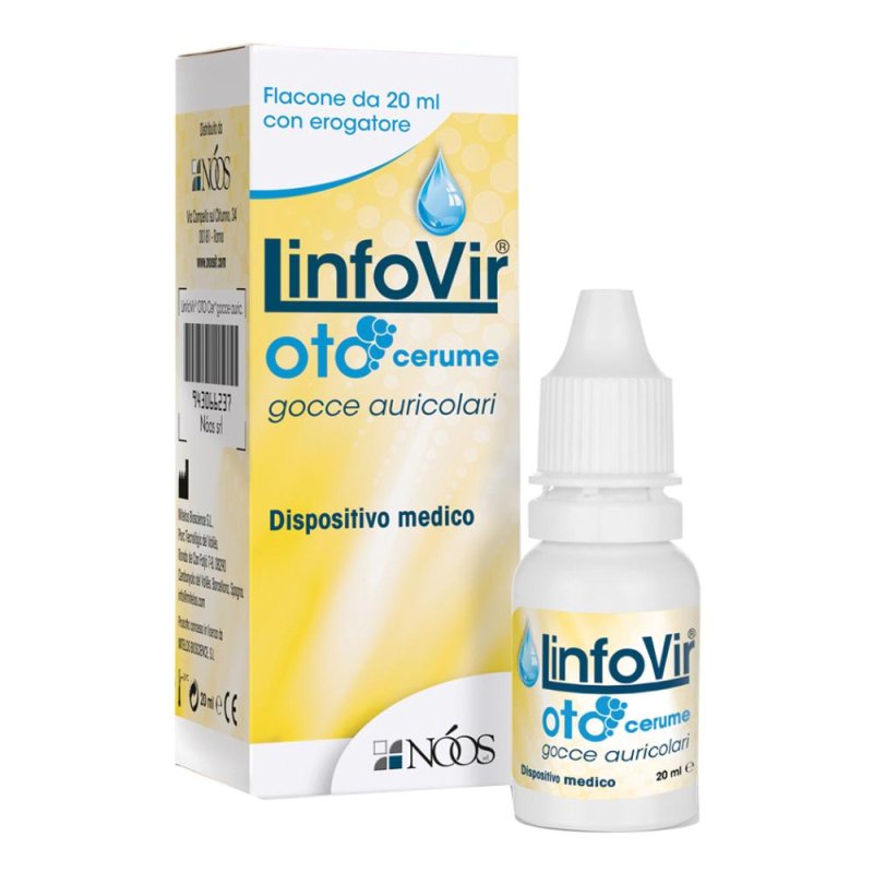 Noos LinfoVir Oto Cerume Gocce Auricolari Dispositivo Medico 20 ml
