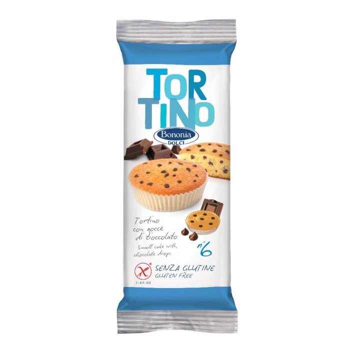 Dino Corsini Bononia Alimenti senza Glutine Tortino con Gocce di Cioccolato 252 g
