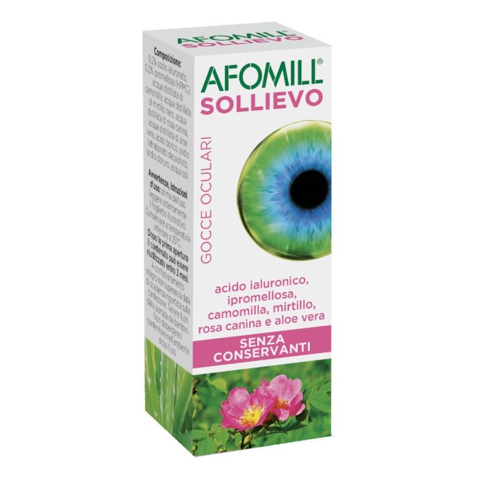 Montefarmaco Afomill Sollievo Gocce Oculari Secchezza oculare 10 fiale da 0,5ml