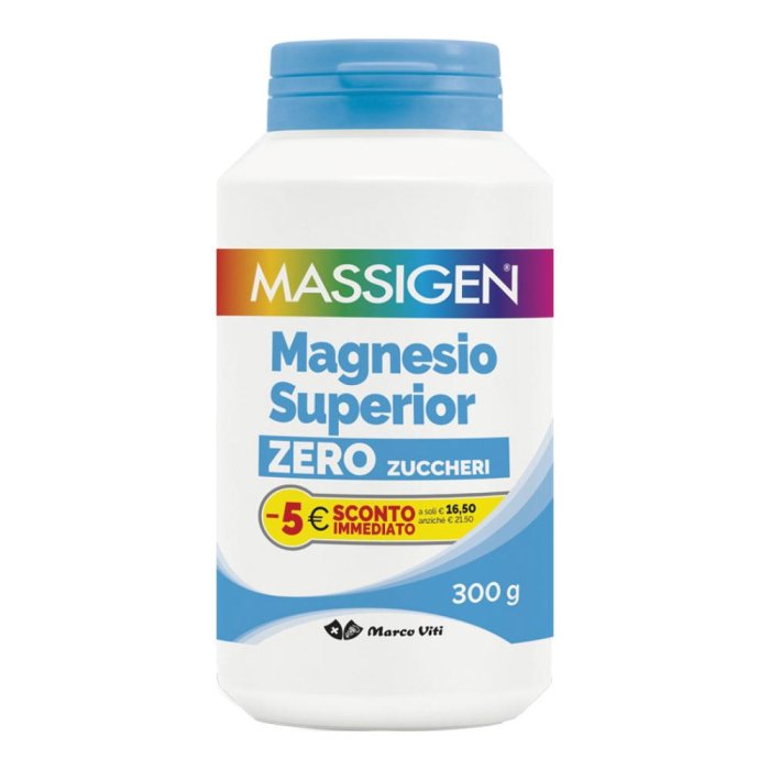 Massigen Magnesio Superior Zero Zuccheri Integratore Alimentare 300g