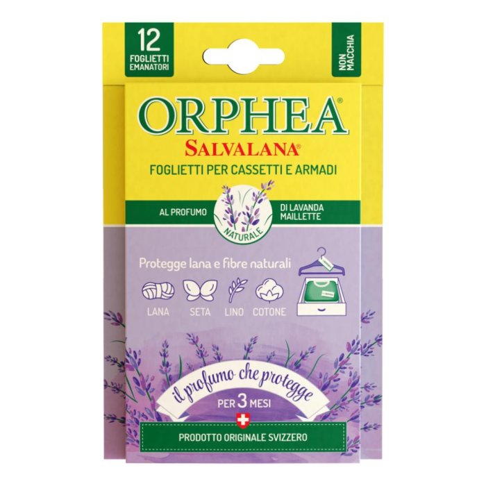 Orphea Foglietti Lavanda per Cassetti e Armadi – Profumatori Anti Tarme a Lunga Durata