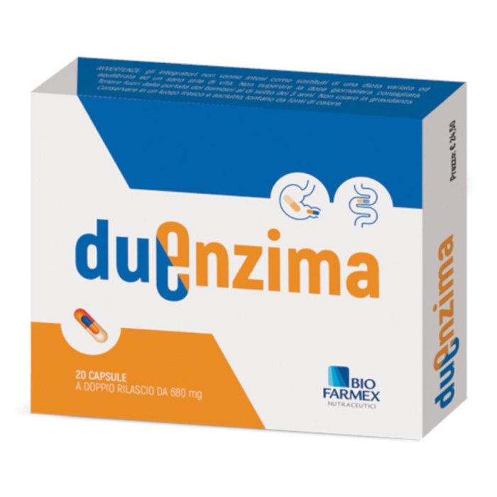 Duenzima Capsule Biofarmex Integratore Enzimatico 20 Capsule