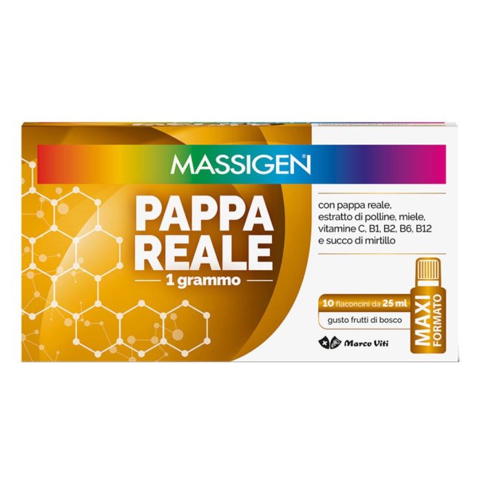 Massigen pappa reale 10 flaconi da 25 ml