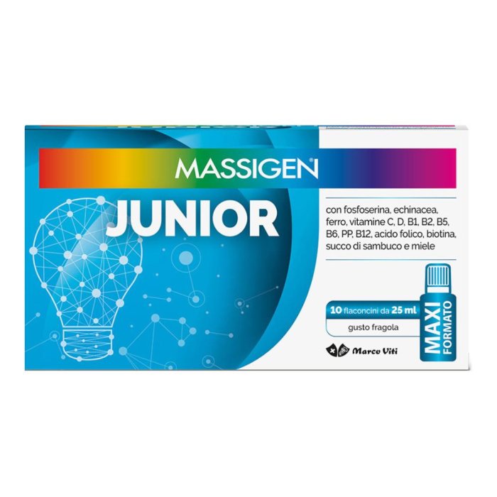 Massigen Junior Integratore tonico energetico per bambini 10 flaconi da 25 ml