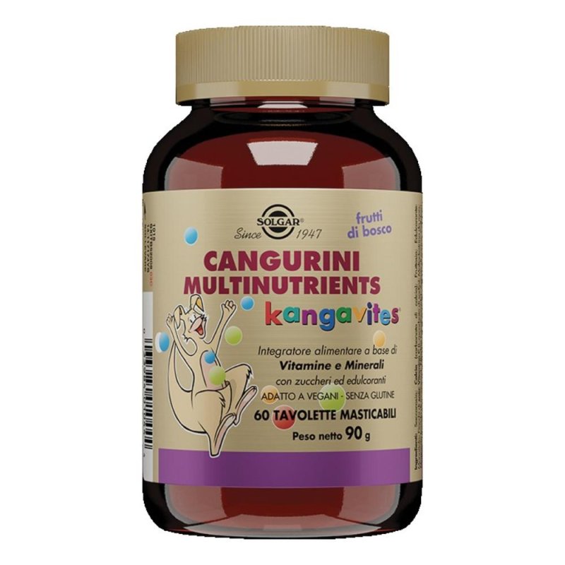 Solgar Cangurini Multinutrients Frutti Tropicali 60 Tavolette